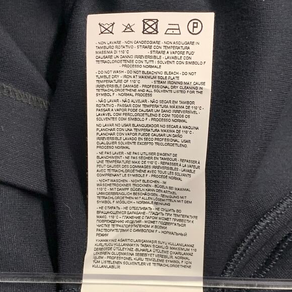 ARMANI COLLEZIONI Size 4 Navy Viscose Blend Pleated Zip Up Dress - Picture 7 of 8